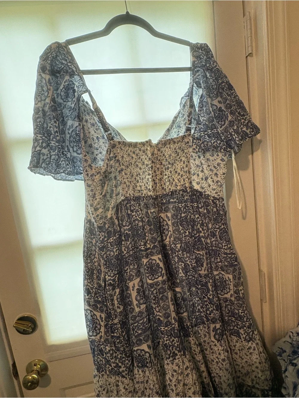 Abercrombie & Fitch Blue Floral Patchwork Maxi Dress